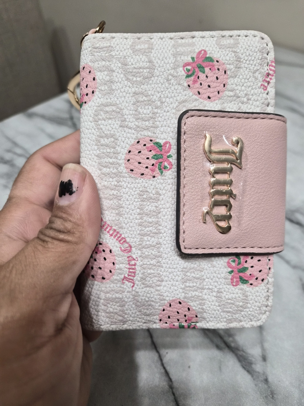 Juicy Couture Pink Strawberry Wallet Phone Case